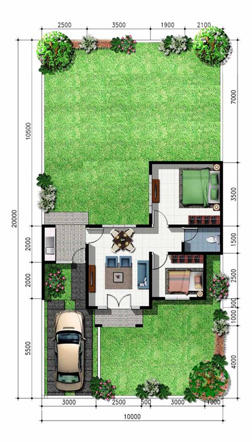 foto denah rumah tipe bougenville perumahan CitraGarden Panam