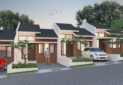 foto tampak rumah tipe 30/60 T-3 perumahan PURI MELIA GARDEN