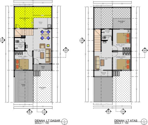 foto denah rumah tipe 80/90 T-1 perumahan PURI MELIA GARDEN