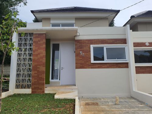 foto tampak rumah tipe 38 perumahan THE ORCHARD RESIDENCE PARUNG