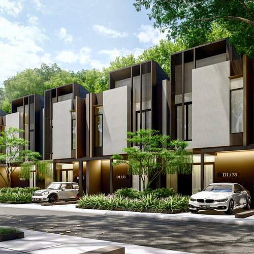 foto tampak rumah tipe Diamond perumahan The Visenda Residence.