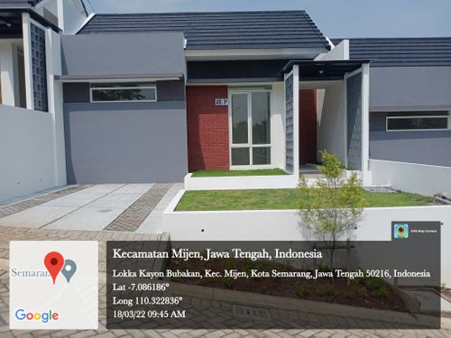 foto tampak rumah tipe Damar 30 perumahan BSB Village Lokka Kayon