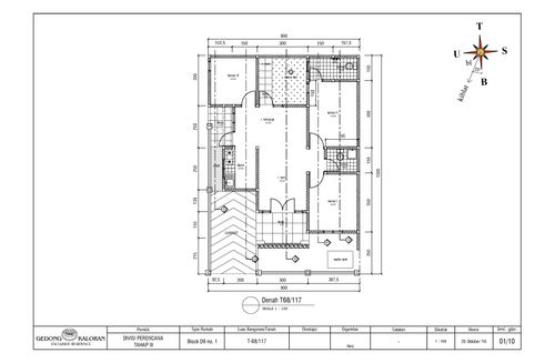 foto denah rumah tipe 68 perumahan GEDONG KALORAN RESIDENCE