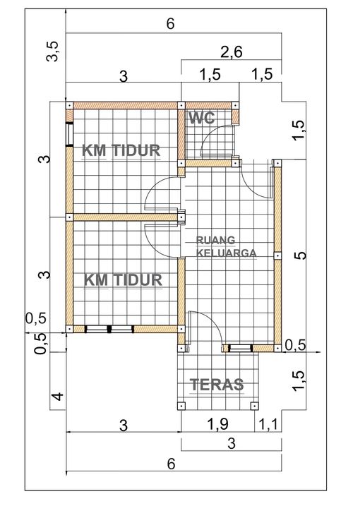 foto denah rumah tipe 36 perumahan PERUMAHAN SOFWA INDAH PERMAI 2