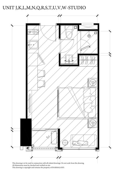 foto denah rumah tipe Apartemen Southgate Unit R Studio B perumahan Southgate Residence