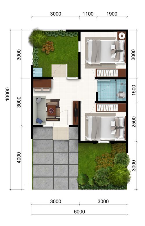 foto denah rumah tipe Lotus 1 (17-Des-21) perumahan CitraIndah City