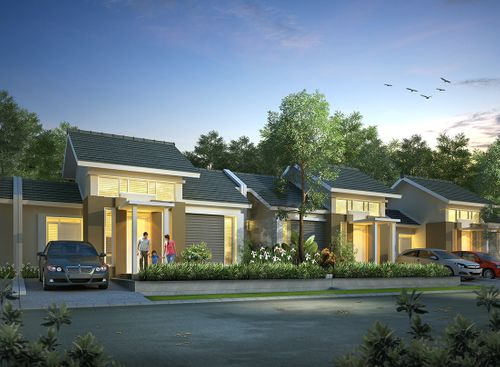 foto tampak rumah tipe Dahlia 3 Hoek 193 (17-Des-21) perumahan CitraIndah City