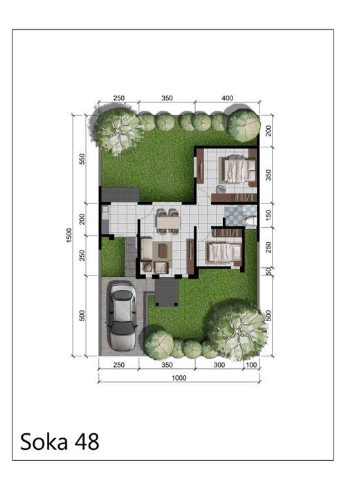 foto denah rumah tipe Dahlia 3 Hoek 193 (17-Des-21) perumahan CitraIndah City