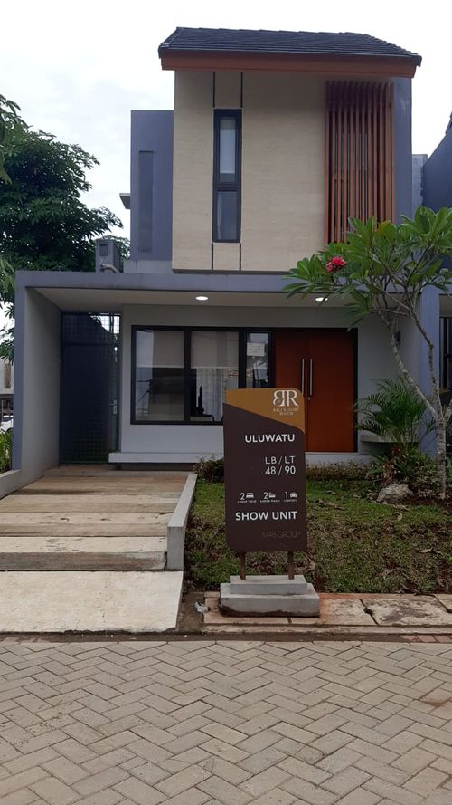 foto tampak rumah tipe 48 / 90 perumahan Bali Resort Bogor