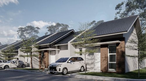 foto tampak rumah tipe 45/84 perumahan Graha Cipta 5