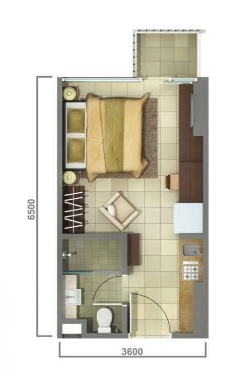foto denah rumah tipe Orchidea Studio perumahan APARTEMEN CASA DE PARCO