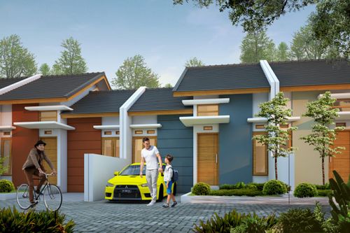 foto tampak rumah tipe 36 perumahan Griya Satreyan