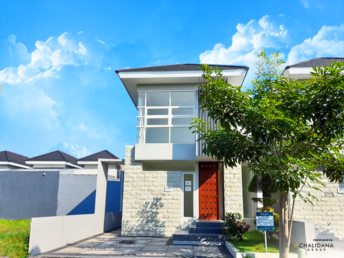 foto tampak rumah tipe JANE VILLA perumahan SAFIRA JUANDA RESORT