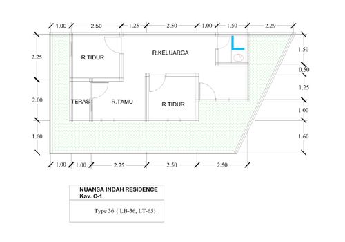 foto denah rumah tipe 36 perumahan Nuansa Indah Residence
