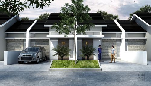 foto tampak rumah tipe 45 perumahan GREEN SYUHADA