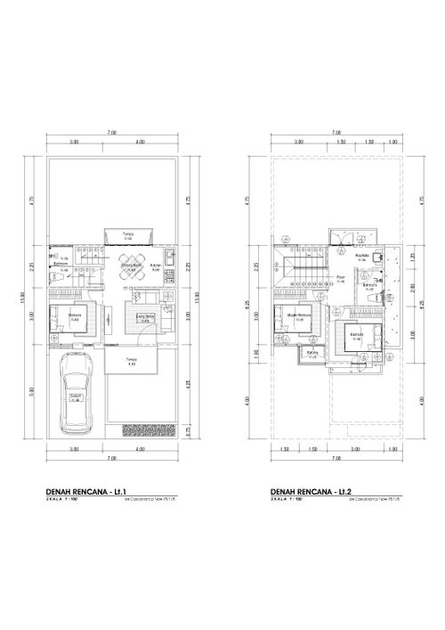 foto denah rumah tipe VERANIZA perumahan DE CASSABLANCA RESIDENCE