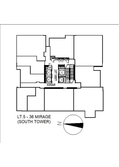 foto denah rumah tipe Mirage 2 BR perumahan Casa Grande Residence