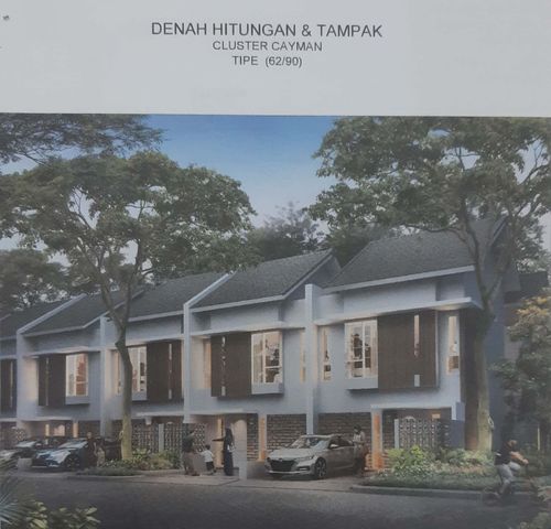 foto tampak rumah tipe Cayman Lustre 62/90 perumahan La Palma Grande