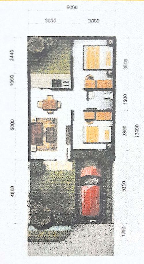 foto denah rumah tipe DE 3 40/78 perumahan La Palma Grande