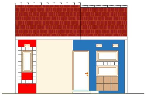 foto tampak rumah tipe E8A-2 perumahan Puri Anggrek Serang 4 Teritih