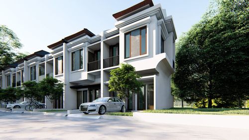 foto tampak rumah tipe 54/113 perumahan BAMBU KUNING RESIDENCE