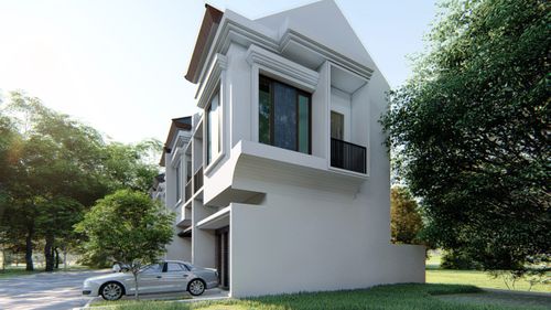 foto tampak rumah tipe 54/127 perumahan BAMBU KUNING RESIDENCE