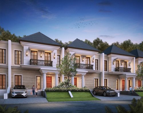 foto tampak rumah tipe Rosemary perumahan CitraLand Pekanbaru