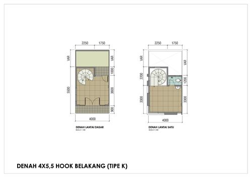 foto denah rumah tipe Hoek (4x5,5 var) perumahan Ruko Golden Madrid Extension