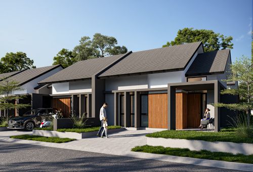 foto tampak rumah tipe 70 perumahan Kiwari Residence