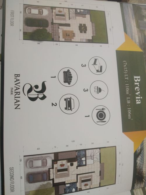 foto denah rumah tipe Brevia perumahan PERUM GREENLAND TAHAP 2
