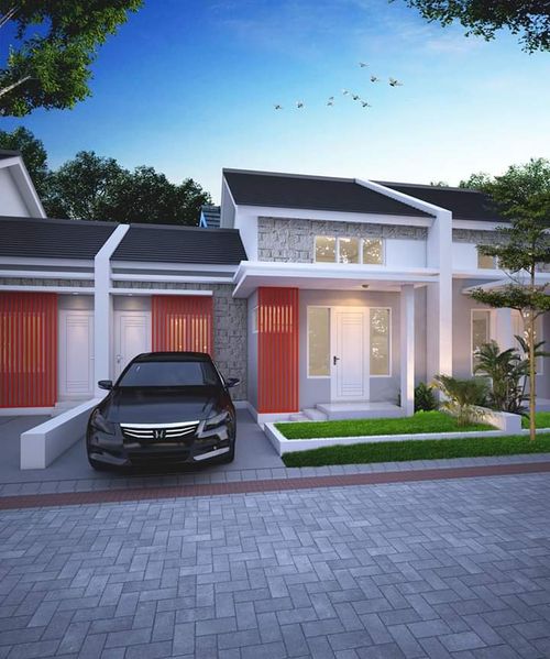 foto tampak rumah tipe ASTER perumahan PERUMAHAN CENDRAWASIH GREEN RESIDENCE