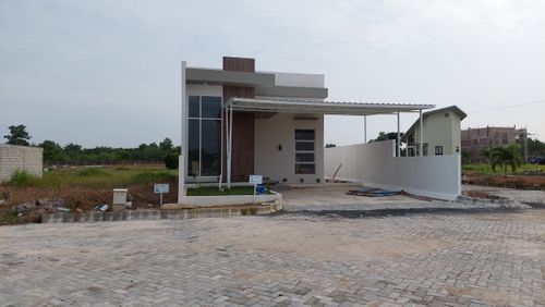foto tampak rumah tipe Green Zamrud perumahan Grand Permata Banjarbaru