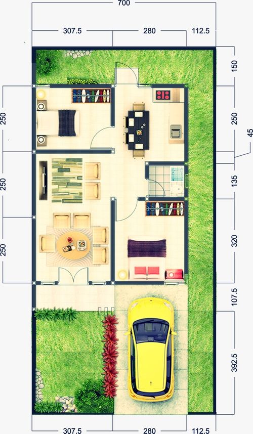 foto denah rumah tipe 45/119 (433.275.000) perumahan BUMI TAMALANREA PERMAI