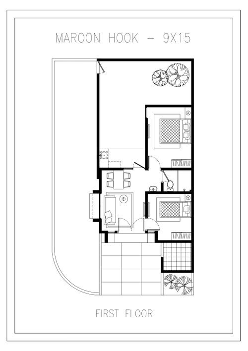 foto denah rumah tipe MAROON HOOK (2022) perumahan GRAND SUNRISE