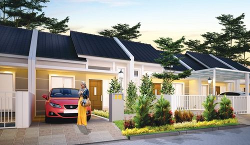 foto tampak rumah tipe NEW EMERALD (580) perumahan HEAVENLAND PARK