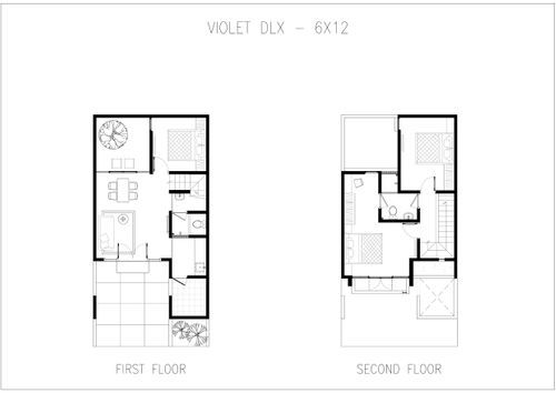 foto denah rumah tipe VIOLET DLX 72 (2022) perumahan GRAND SUNRISE