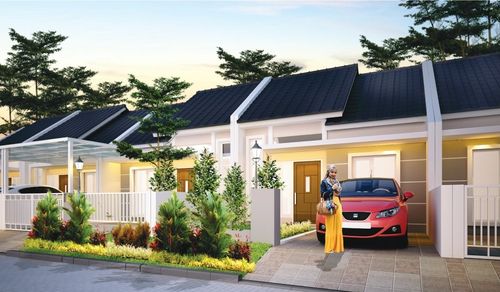 foto tampak rumah tipe NEW EMERALD (625) perumahan HEAVENLAND PARK