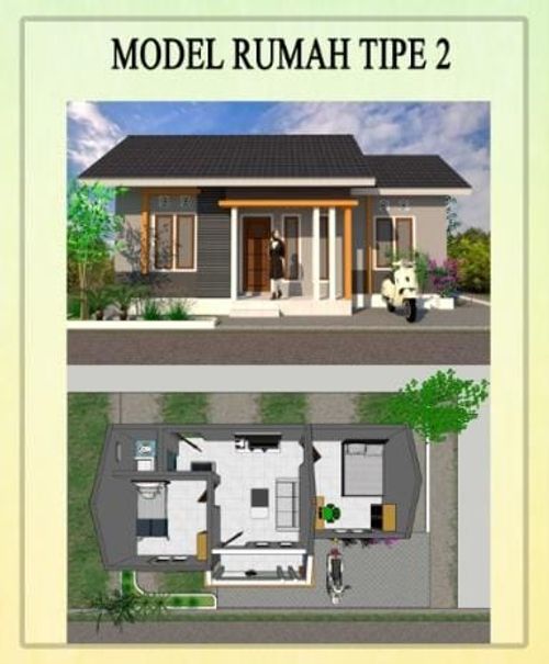 foto denah rumah tipe 2 perumahan VILLA ANNISA RESIDENCE