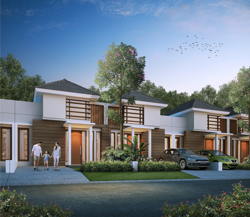 foto tampak rumah tipe 52 de' Lotus perumahan BUMI TEGAL BESAR