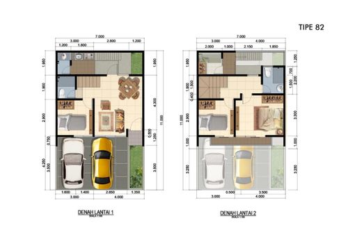foto denah rumah tipe DHARMAWANGSA 82 perumahan GRAND RESIDENCE CITY