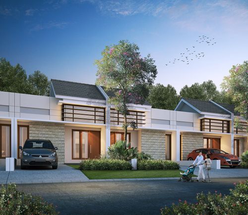 foto tampak rumah tipe 40 de' Kanza perumahan BUMI TEGAL BESAR