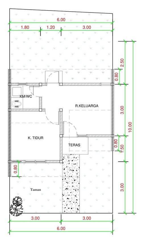 foto denah rumah tipe F07-20 perumahan Puri Anggrek Serang 4 Teritih