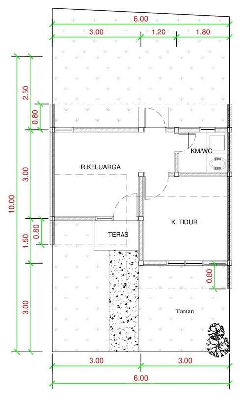 foto denah rumah tipe F07-21 perumahan Puri Anggrek Serang 4 Teritih