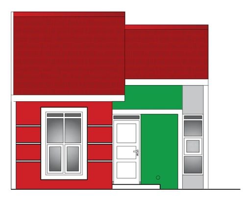 foto tampak rumah tipe G02-4 perumahan Puri Anggrek Serang 4 Teritih