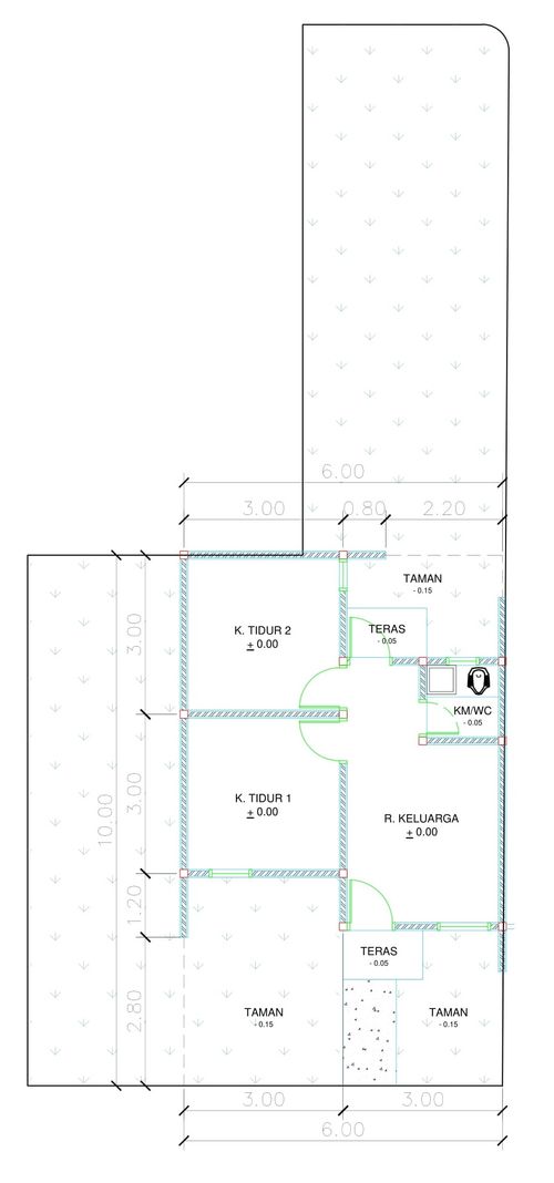 foto denah rumah tipe E20A-1A perumahan Puri Anggrek Serang 4 Teritih