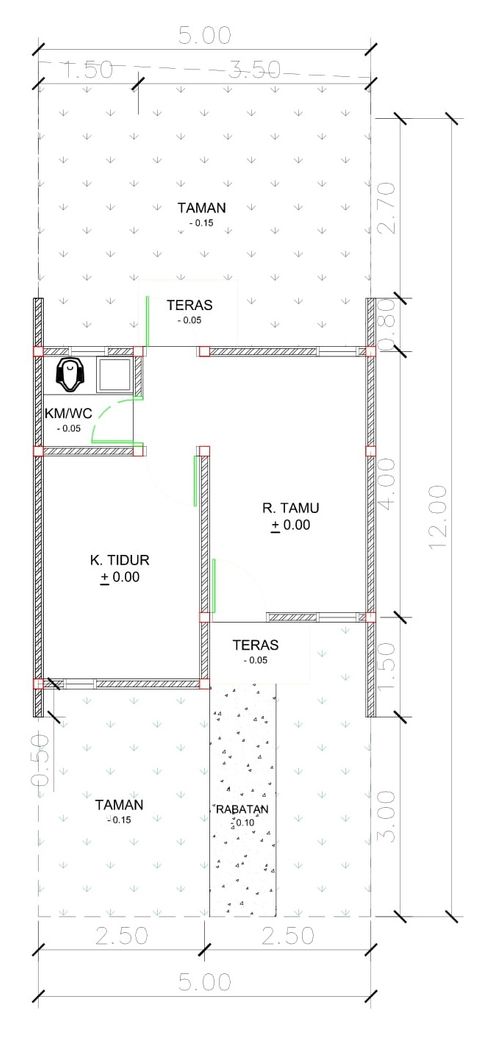 foto denah rumah tipe F07-16 perumahan Puri Anggrek Serang 4 Teritih