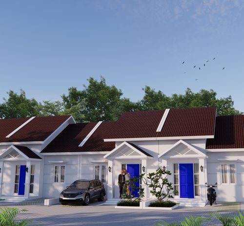 foto tampak rumah tipe 45 perumahan GAIA VILLAGE BATANG