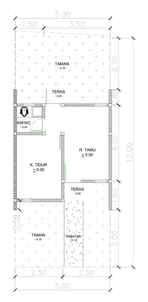 foto denah rumah tipe F07-18 perumahan Puri Anggrek Serang 4 Teritih