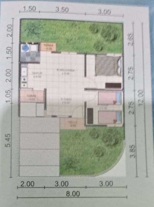 foto denah rumah tipe Komersil perumahan Graha Zainah Regency