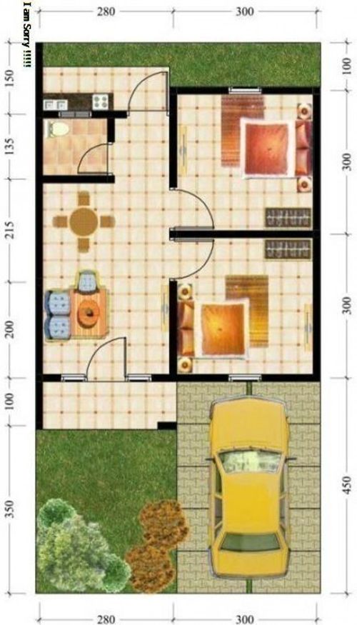 foto denah rumah tipe 36/98 (346.700.000) perumahan BUMI TAMALANREA PERMAI